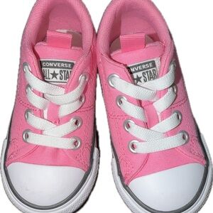 Converse Kids Pink Canvas Low Top Sneakers